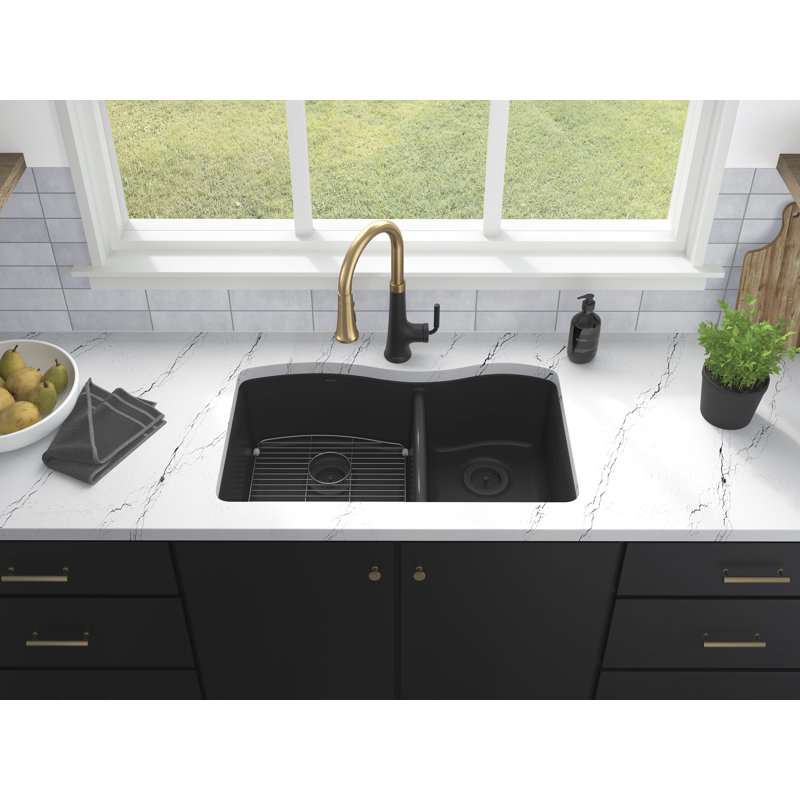 Kohler Kennon Neoroc 33" L x 22" W Dual Mount Kitchen Sink & Reviews